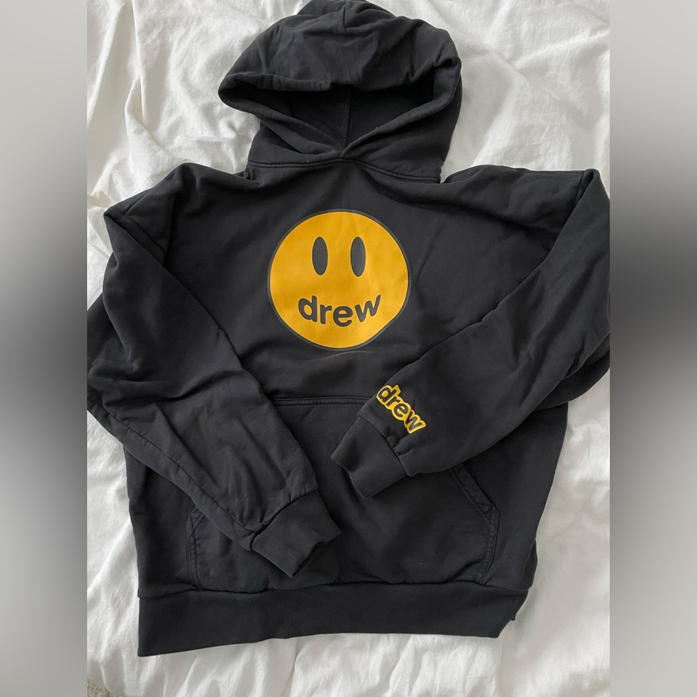 drew house Black Heavyweight Oversized Hooded Sweatshirt
